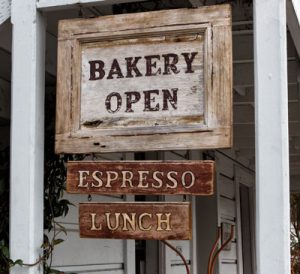 bakery routed sign antique look